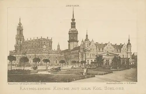 Dresden Katholische Hofkirche und Schloss ngl 127.309