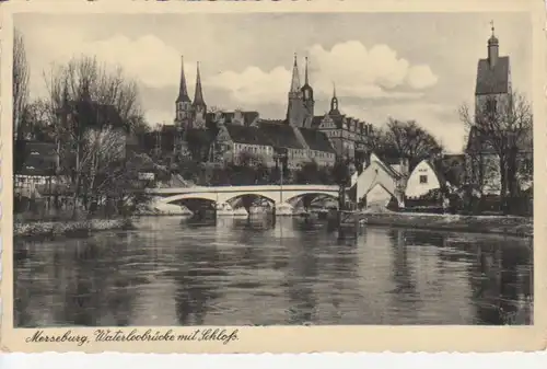 Merseburg Schloss mit Waterloobrücke gl1938 95.779