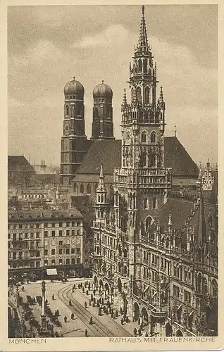 München Rathaus mit Frauenkirche ngl 123.867