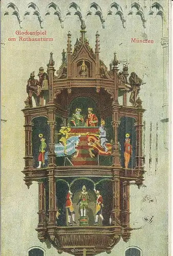 München Glockenspiel am Rathausturm gl1918 123.887