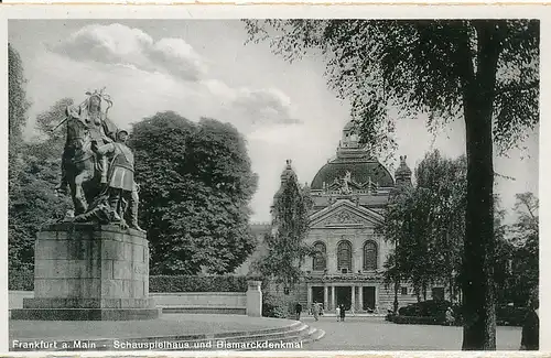 Frankfurt a.M. Schauspielhaus und Denkmal ngl 132.098