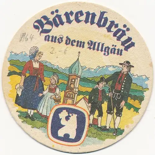 Nesselwang Bierdeckel Bärenbräu 123.501