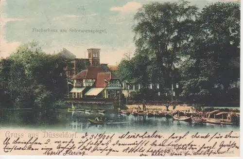 Düsseldorf Fischerhaus am Schwanenspiegel gl1901 98.588