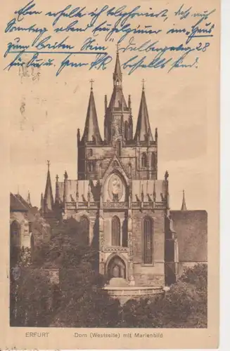 Erfurt Dom-Westseite mit Marienbild gl1920 95.922