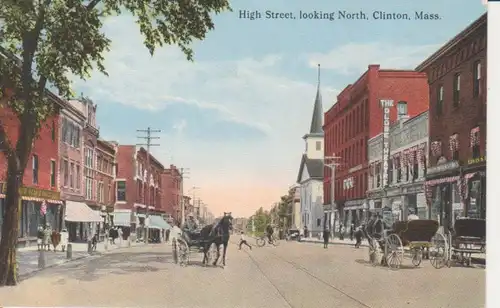 Clinton, Mass. High Street looking North gl1936 204.114