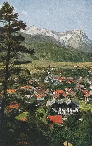 Partenkirchen gegen Alp-und Zugspitze ngl 128.201