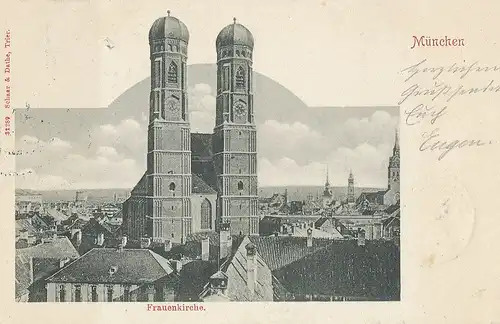 München Frauenkirche und Stadtpanorama gl1901 124.132