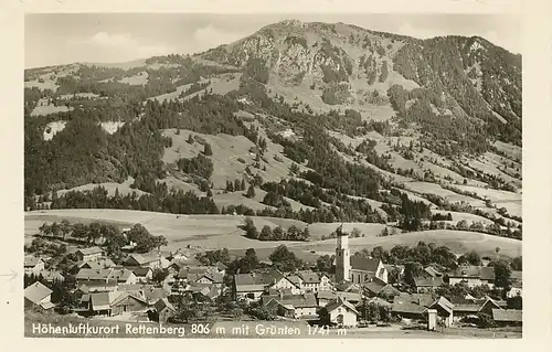 Rettenberg Panorama mit Grünten gl1952 123.738