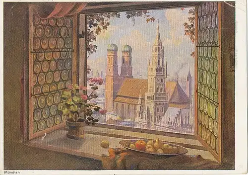 München Blick durch das Fenster gl1942 124.133