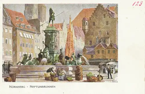 Nürnberg Neptunbrunnen ngl 124.340