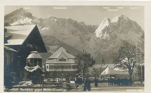 Garmisch Marktplatz Wettersteingebirge ngl 128.176