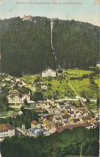 Bad Wildbad Sommerberg und Bergbahn gl1927 133.627