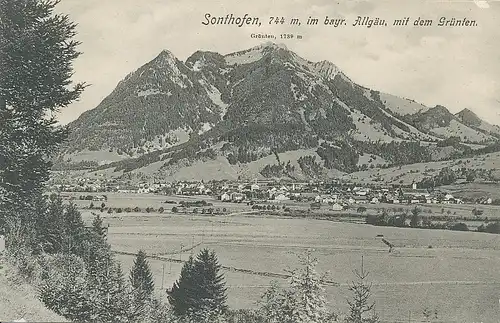 Sonthofen Panorama mit Grünten ngl 126.180