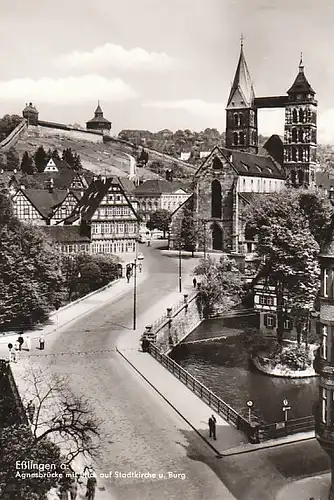 Esslingen/Neckar Agnesbrücke >Stadtkirche gl1968 B8604