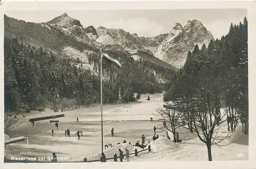 Garmisch Der Riessersee Schlittschuhläufer ngl 128.280