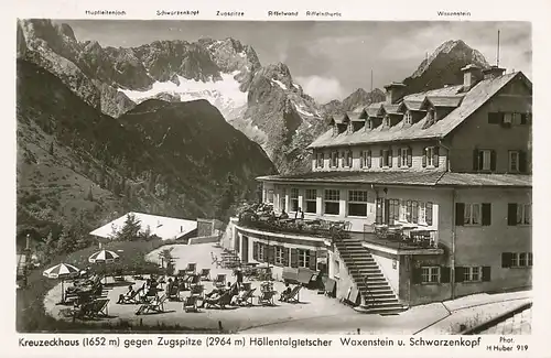 Kreuzeckhaus gegen Zugspitze ngl 128.292
