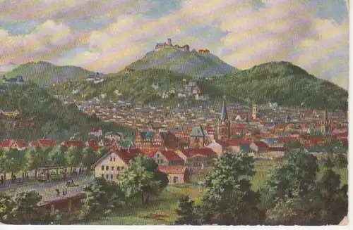 Eisenach Panorama mit Wartburg feldpgl1915 96.117