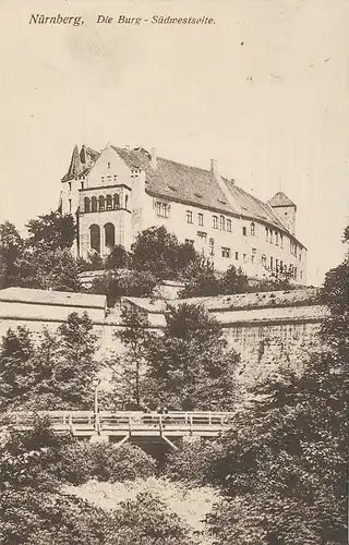 Nürnberg Burg Südwestseite gl1917 124.703