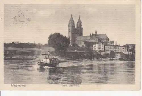 Magdeburg Dom Elbansicht gl1910 95.612