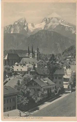 Berchtesgaden mit dem Watzmann gl1930 B7380