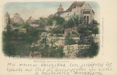 Nürnberg Burg von Nordwesten gesehen gl1901 124.698