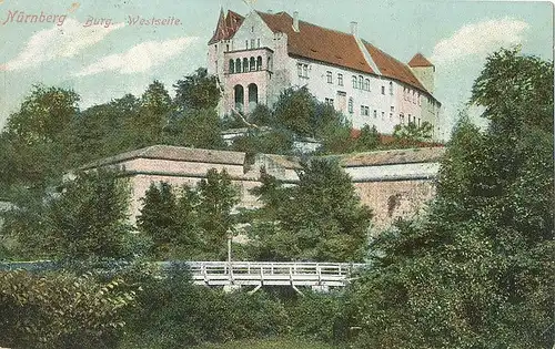 Nürnberg Burg von Westen gesehen gl1905 124.678