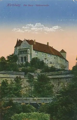 Nürnberg Burg von Südwesten gesehen gl1917 124.715