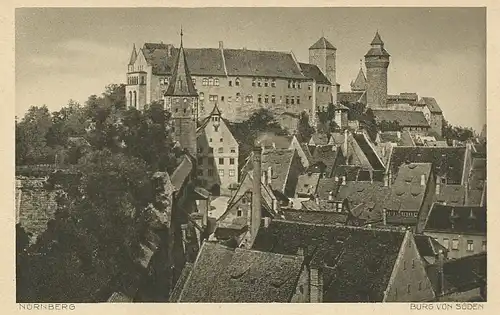 Nürnberg Burg von Süden gesehen ngl 124.694