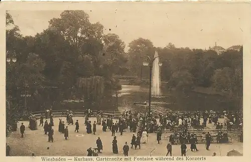 Wiesbaden Kurhaus Gartenseite Konzert gl1913 130.186