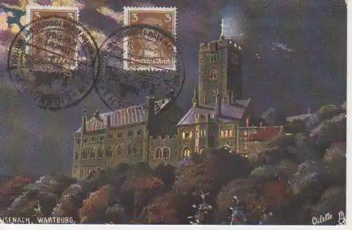 Eisenach Die Wartburg bei Nacht gl1927 96.174