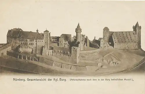 Nürnberg Gesamtansicht der Burg (Modell) ngl 124.718