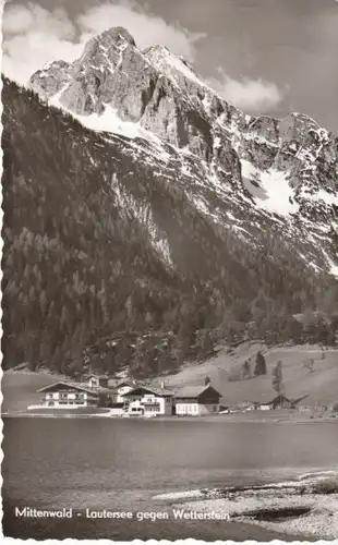 Mittenwald Lautersee gegen Wendelstein gl1953 B7449