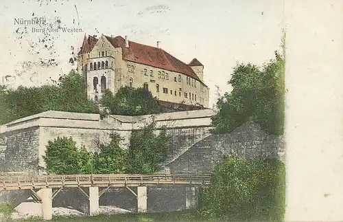 Nürnberg die Burg von Westen gesehen gl1906 124.650