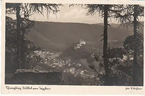 Blick vom Trippstein auf Schwarzburg gl1935 C0013