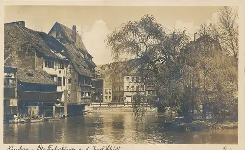 Nürnberg alte Fischerhäuser Insel Schütt gl1934 124.799