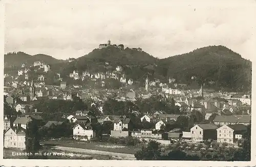Eisenach Panorama mit Wartburg gl1957 125.240