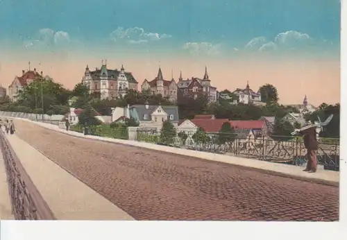 Saalfeld i.Th. Saalebrücke und Villen gl1912 96.441