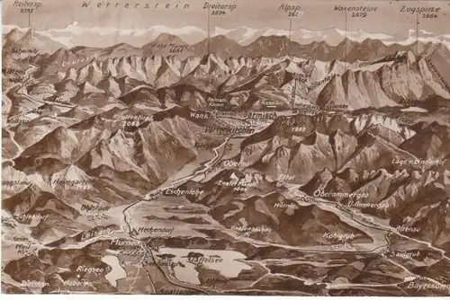 Loisach- u.Ammertal Panoramakarte ngl B7439