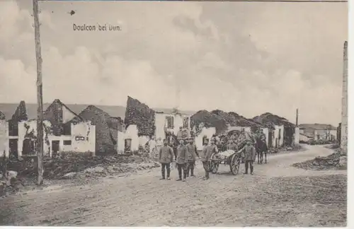 Doulcon bei Dun Zerstörte Häuser feldpgl1915 200.971
