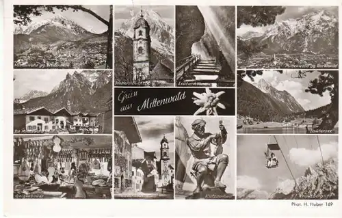 Gruss aus Mittenwald Mehrbildkarte gl1954? B7530