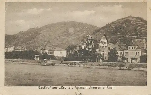 Aßmannshausen a.Rh. Gasthof zur Krone gl1921 130.083