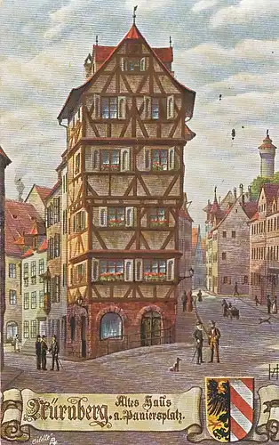 Nürnberg altes Haus am Paniersplatz gl1908 124.904