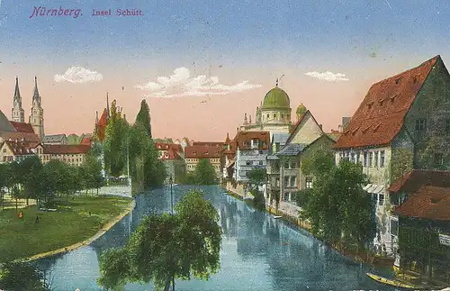 Nürnberg Partie an der Insel Schütt feldpgl1915 124.803