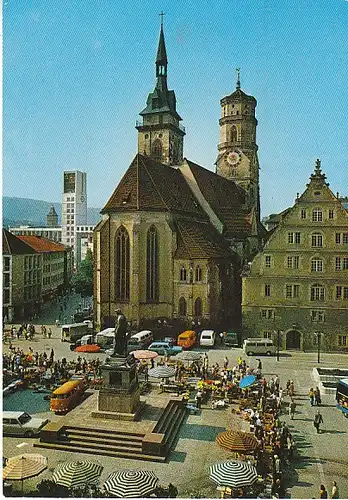 Stuttgart Schillerplatz Blumenmarkt ngl C0186