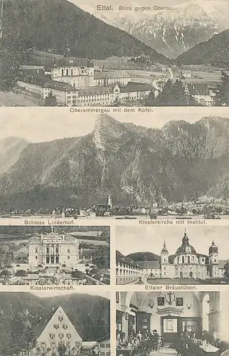 Oberammergau Schloß Linderhof Kirche gl1910 125.711