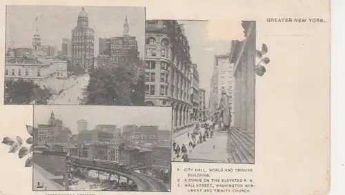 New York City Hall, Rail Road, Wall Street ngl 204.218
