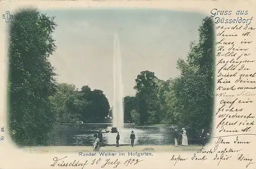 Düsseldorf Runder Weiher im Hofgarten gl1903 132.630