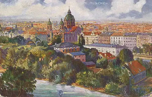 München Partie an der Isar glca1920 125.546