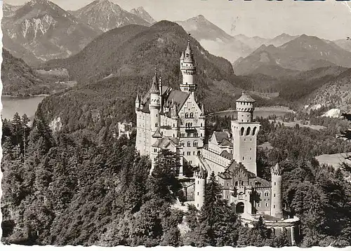Königsschloß Neuschwanstein bei Füssen gl1958 C0098