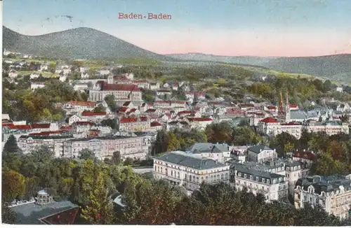 Baden-Baden Blick über die Stadt gl1926 B7830